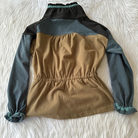 NWT Mystree Fleece Tan Blue Jacket - Picture 4 of 4